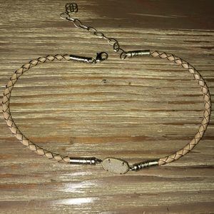 Kendra Scott leather chocked - “iridescent drusy”